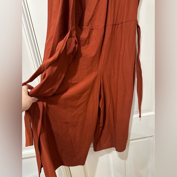 Eileen Fisher petite wrap front crepe sleeveless jumpsuit - Picture 8 of 16